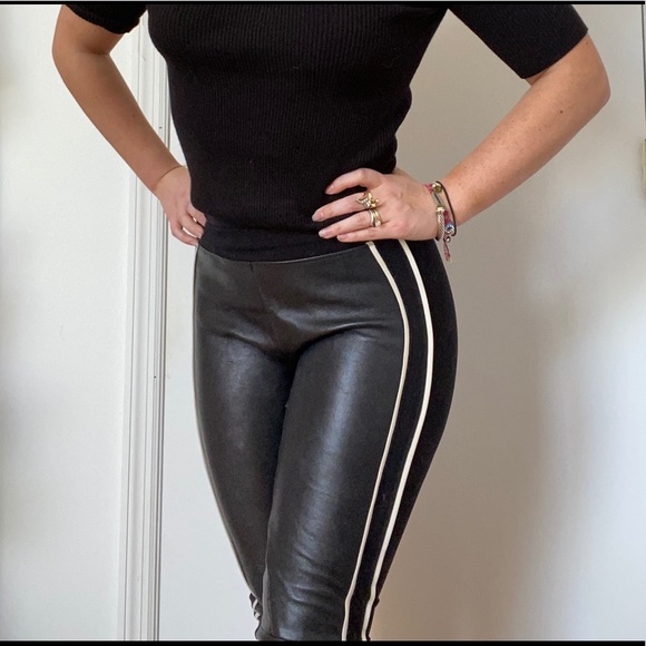 Sandro Leather Paneled legging - Picture 2 of 6